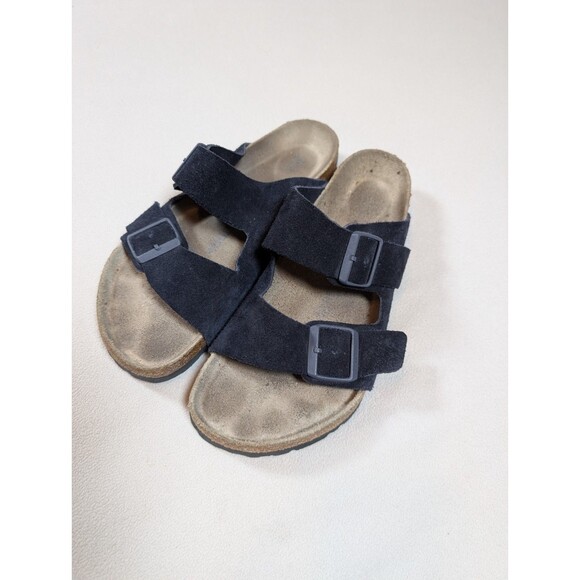Birkenstock Leather Soft Footbed Arizona Sandals Blue Size 40 Womens 9/9.5 - Picture 1 of 6